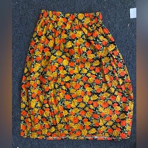 Floral midi skirt